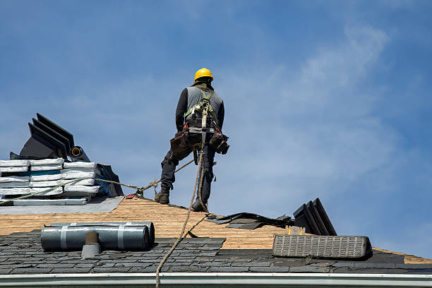 Professional Gutter Installation technician working in Shannon, MS